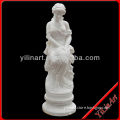 White Marble Sitting Beautiful Girl Statue For Sale YL-R533